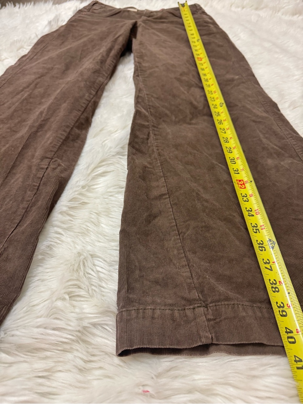 Anthropologie Pilcro The Gwen Full Length Wide Leg Corduroy Pants Women Sz 28 - Picture 4 of 11